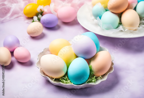 Easter pastel colorful eggs