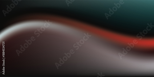 Red green white black grainy gradient background glowing color wave on dark backdrop, noise texture banner header design