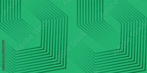 Abstract 3D Geometric Structure on Vibrant Green Background