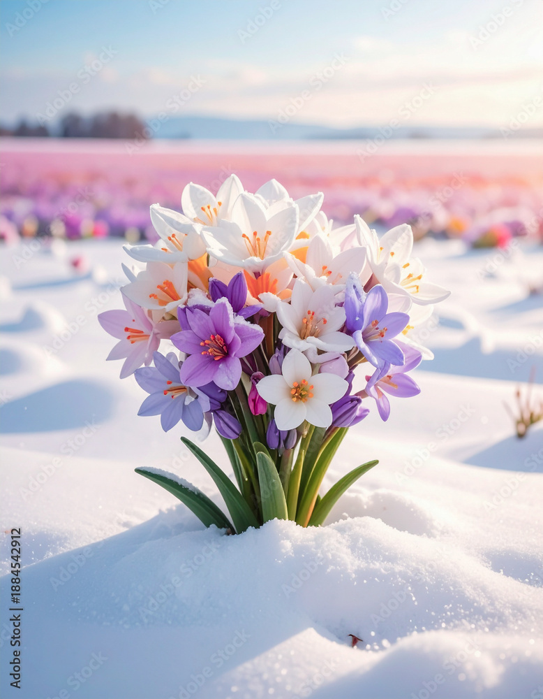 custom made wallpaper toronto digitalspring flowers in the snow