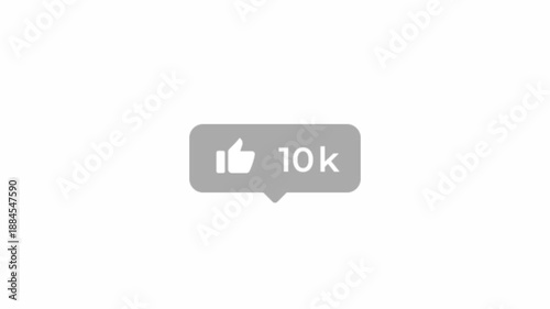 Social Media Like Counter Animation from 0 to 99K
