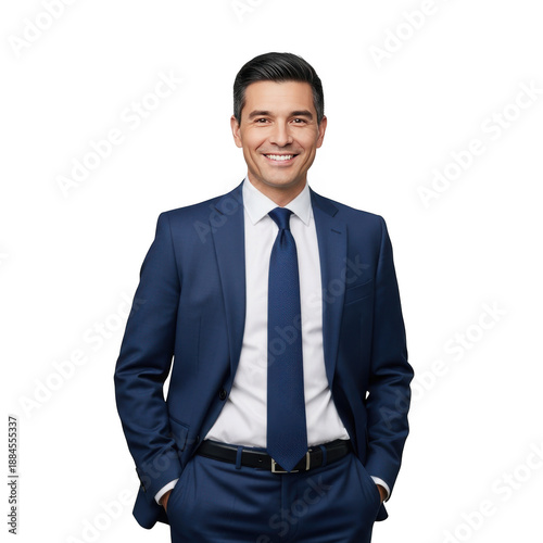Professional man in suit isolated on transparent background