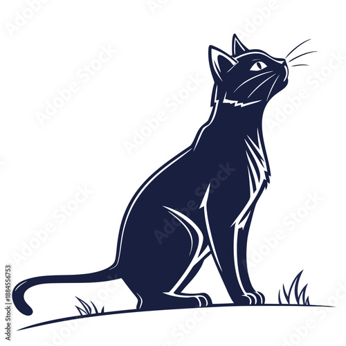 vector illustration of a cat silhouette 