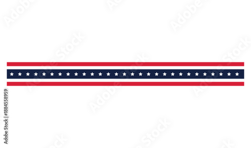 Red, White, and Blue Star Border for Patriotic Designs
