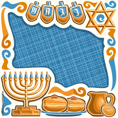 Vector poster for Hanukkah