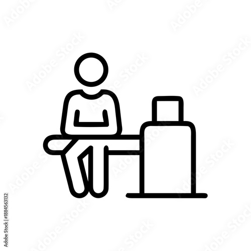 Airport Lounge Traveler for web and graphic design