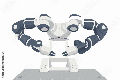 Two robotic arms working together to hold and shape a glowing circular object.