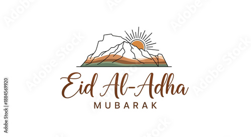 Modern Line Art Sheep for Eid Al-Adha