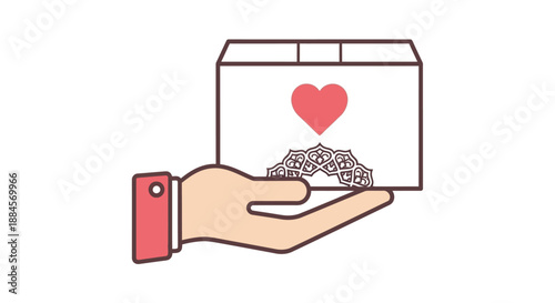 Charity Meat Box Icon for Eid Distribution