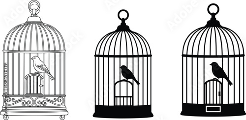 Blank billboard mockup vector illustration, outdoor advertising sign outline with spotlights, street hoarding display line art, realistic large scale banner template isolated,