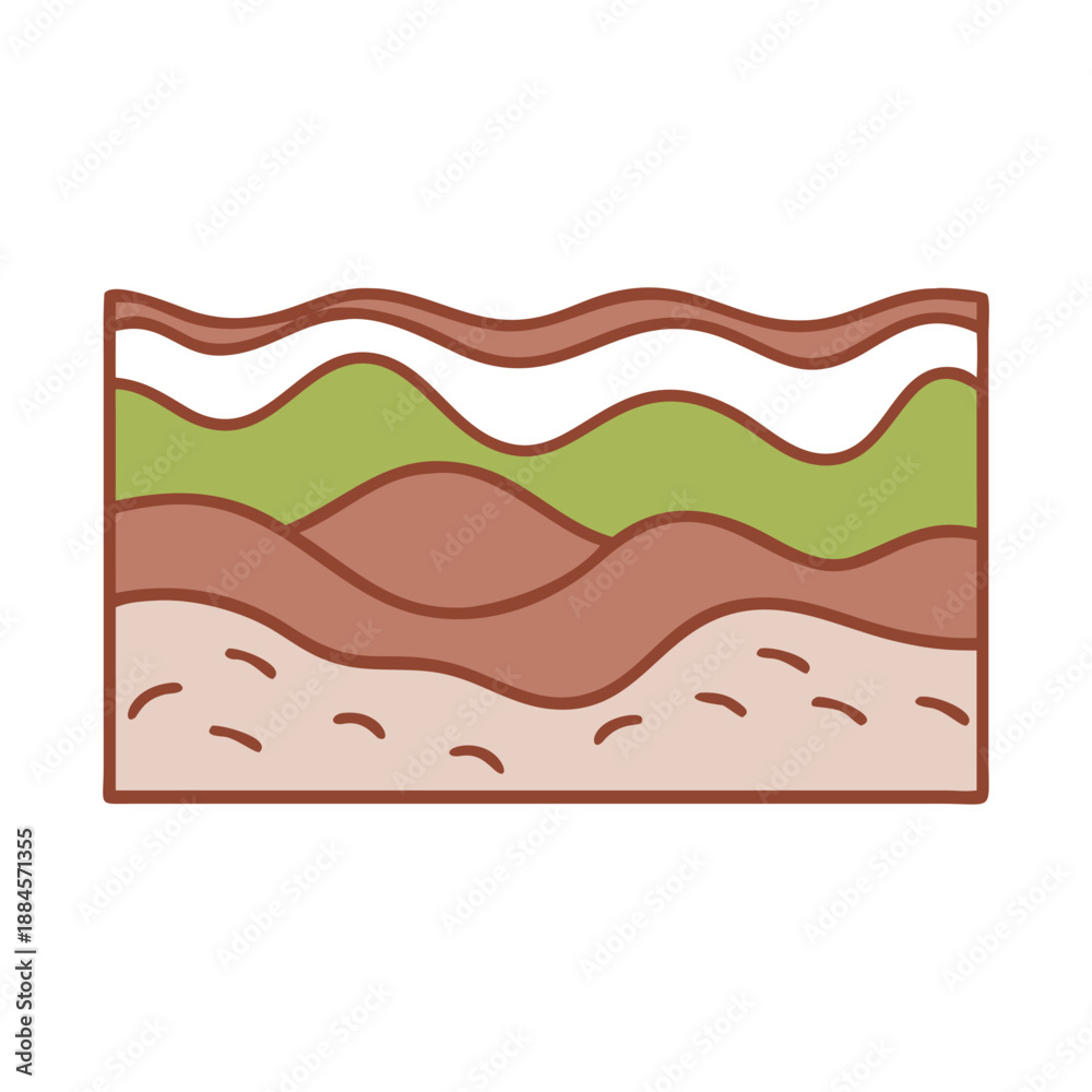 Obraz premium Layered soil profile