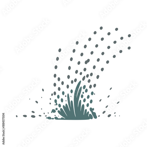 Water splashing upwards