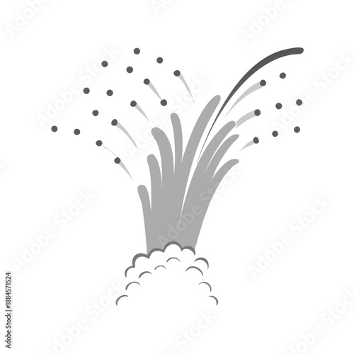 Explosive burst with smoke