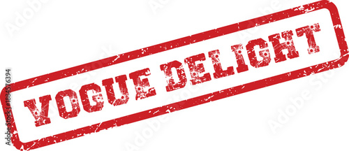 Vogue Delight rubber stamp symbolizes pleasure and satisfaction within the fashion world