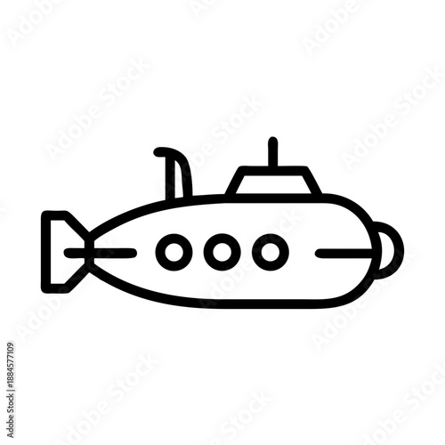 Submarine for web and graphic design