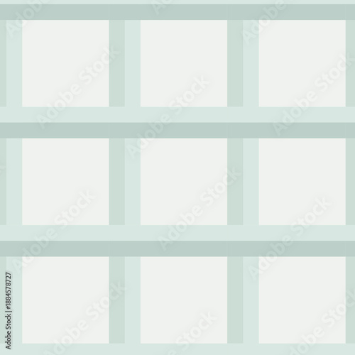 Spring seamless grid pattern with soft shadow effect, light blue pastel colors, abstract vector background, modern geometric design