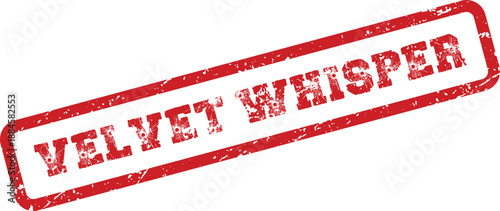 Velvet Whisper Grungy Red Stamp Effect on White Clean Surface for Projects