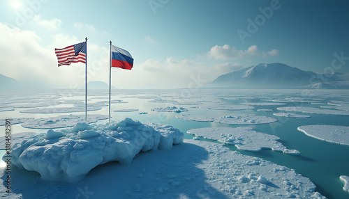 US and Russia Arctic Geopolitical Tension Over Polar Ice Region