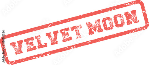 Velvet Moon distressed rubber stamp impression featuring a unique grunge texture on a clean surface