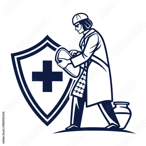 a minimalist composition features a stark white background with a single slightly curved light gray line extending diagonally across the