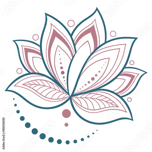 Elegant lotus flower design embodies tranquility and holistic wellness perfect for spa branding and peaceful meditation centers high quality