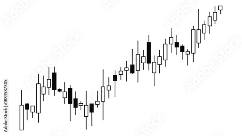 Candlestick Chart Showing Uptrend in Financial Market Analysis
