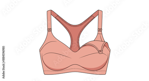 Practical pink maternity nursing bra with a drop cup design for convenient breastfeeding and maternal comfort during pregnancy.
