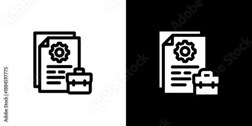 Job Description concept with flat Black White Background Vector illustration.