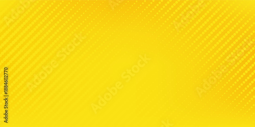 Dot bright yellow background with lines pattern design abstract