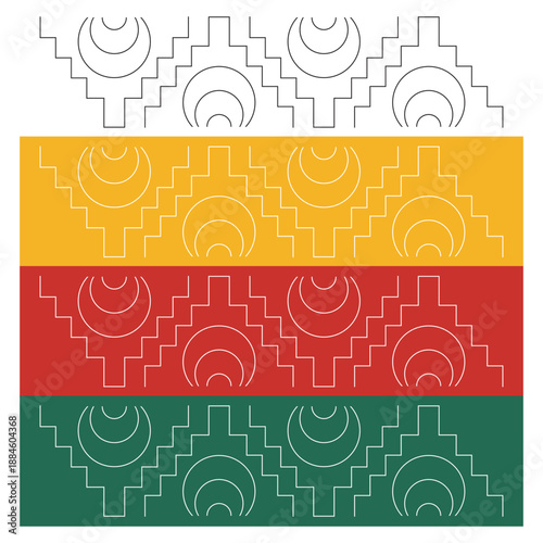 Modern Amazigh pattern, berber Geometric Digital Paper.