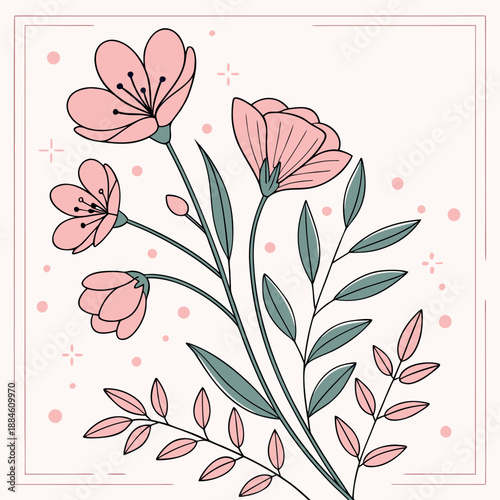 a minimalist aesthetic composition featuring a simple incomplete reddish brown rectangular frame on a pale beige background high quality