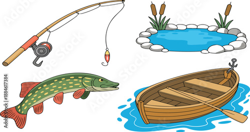 Male Mallard Duck Taking Flight – Detailed Pond Scene with Cattails