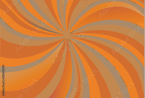 A swirling abstract pattern of orange and brown hues radiates outward