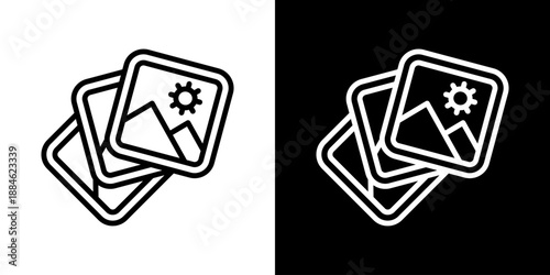 Gallery Icon Of Line Black And White Style