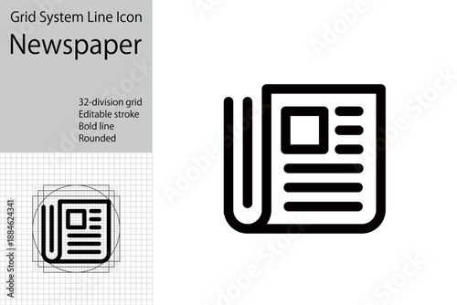 Newspaper icon, newspaper company and article symbol