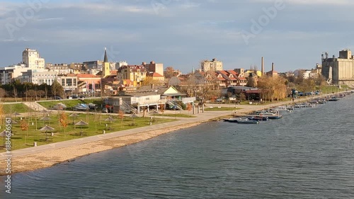 Tamiš River, panoramic view. Pančevo, Serbia.