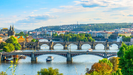 Fototapete Prag Bridges of Prague  © zevana