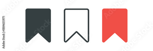 bookmark three ribbon bookmark red