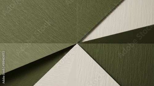 Geometric Harmony: An abstract composition in shades of green, showcasing a series of intersecting geometric shapes that create a modern and visually appealing design.