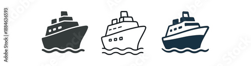 cruise ship three cruise ship white and navy