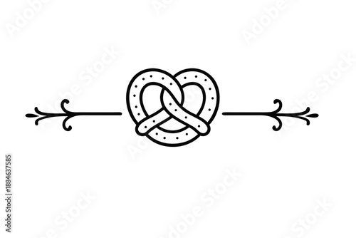 Pretzel Decorative Divider Line with Dots