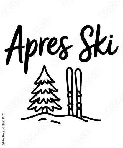Apres ski club t shirt design 