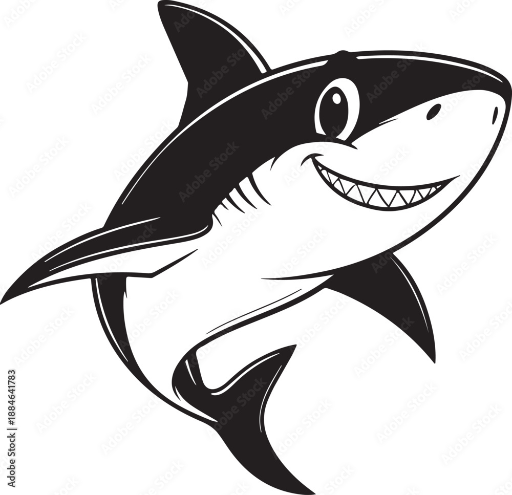 Fototapeta premium shark vector illustration