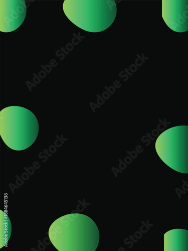 Abstract green circular vector background with glossy modern design