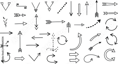 Arrows and directional icons set