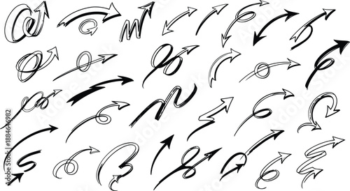 Handdrawn arrow set for design