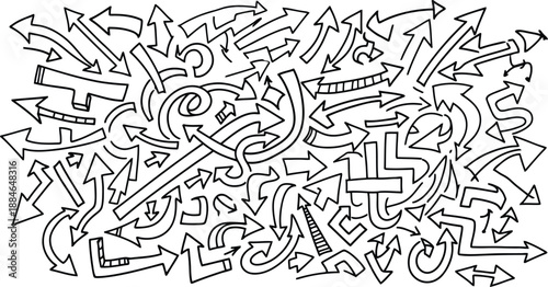 Abstract arrows maze design