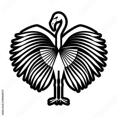  Flamingo Glyph Style Logos 