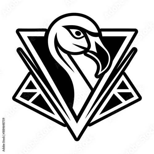  Flamingo Glyph Style Logos 