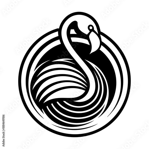  Flamingo Glyph Style Logos 